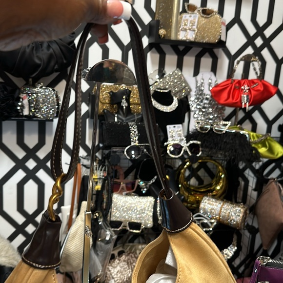 Suede oversize shoulder, Handbag - Picture 7 of 14